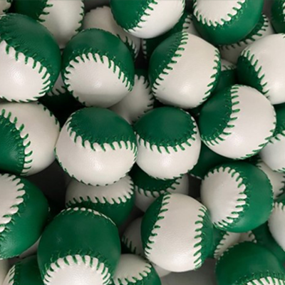 Set de 4 Bolas de Cuero para Cups and Balls por Leo Smetsers (Verde - Blanca)